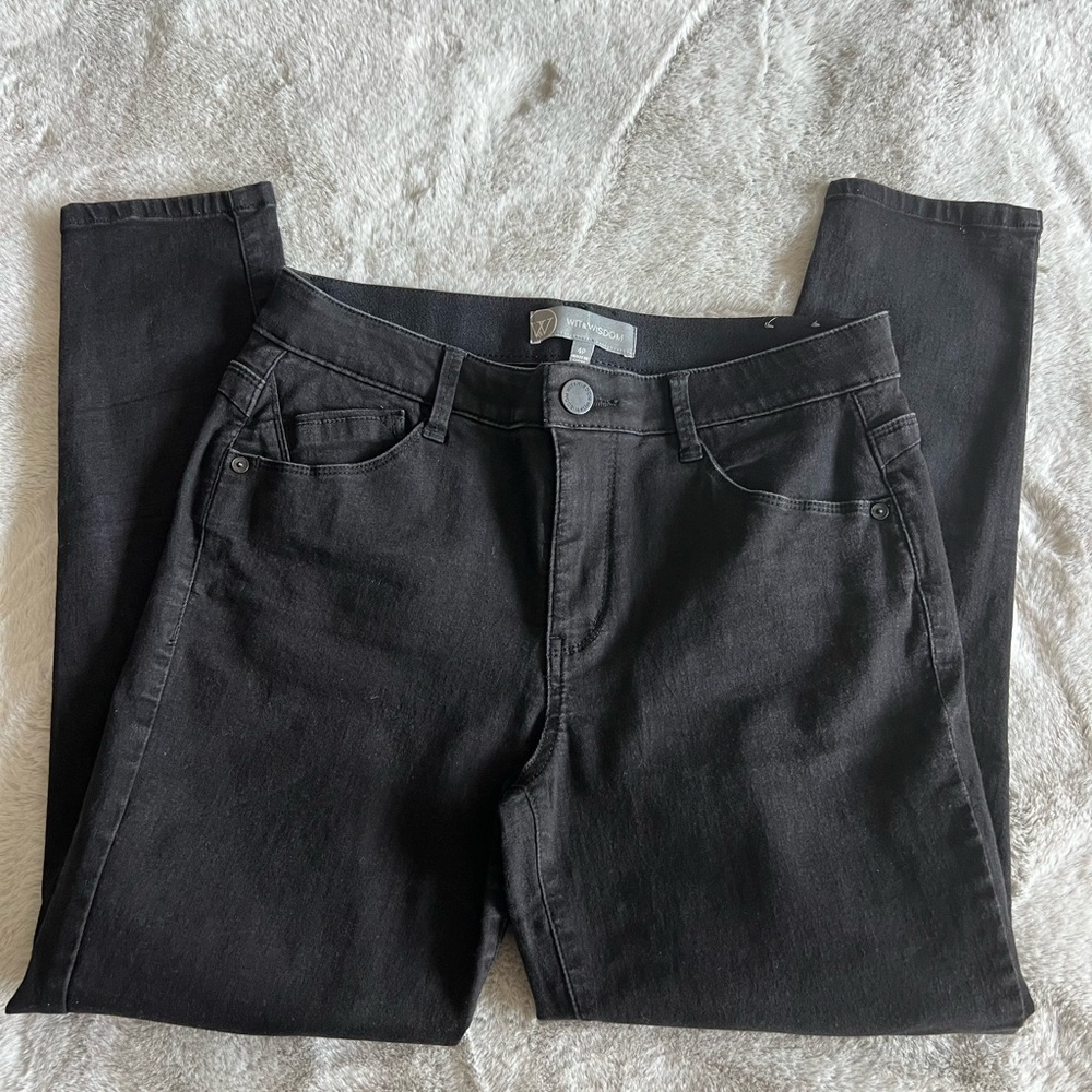 Wit & Wisdom Black Straight Leg Jeans